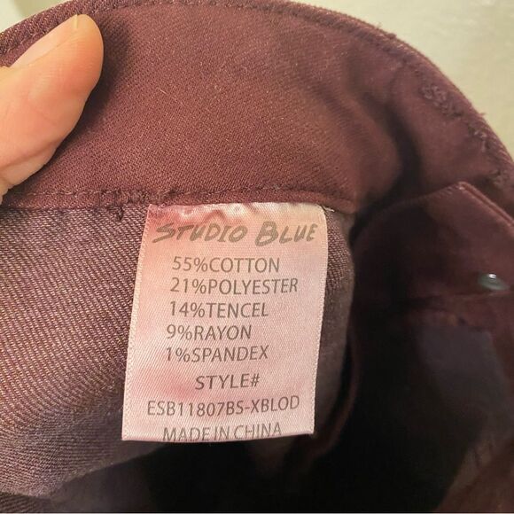 Studio blue ESB11807BS cotton tincel lyocell hi rise straight flare jeans  27 - Picture 9 of 11